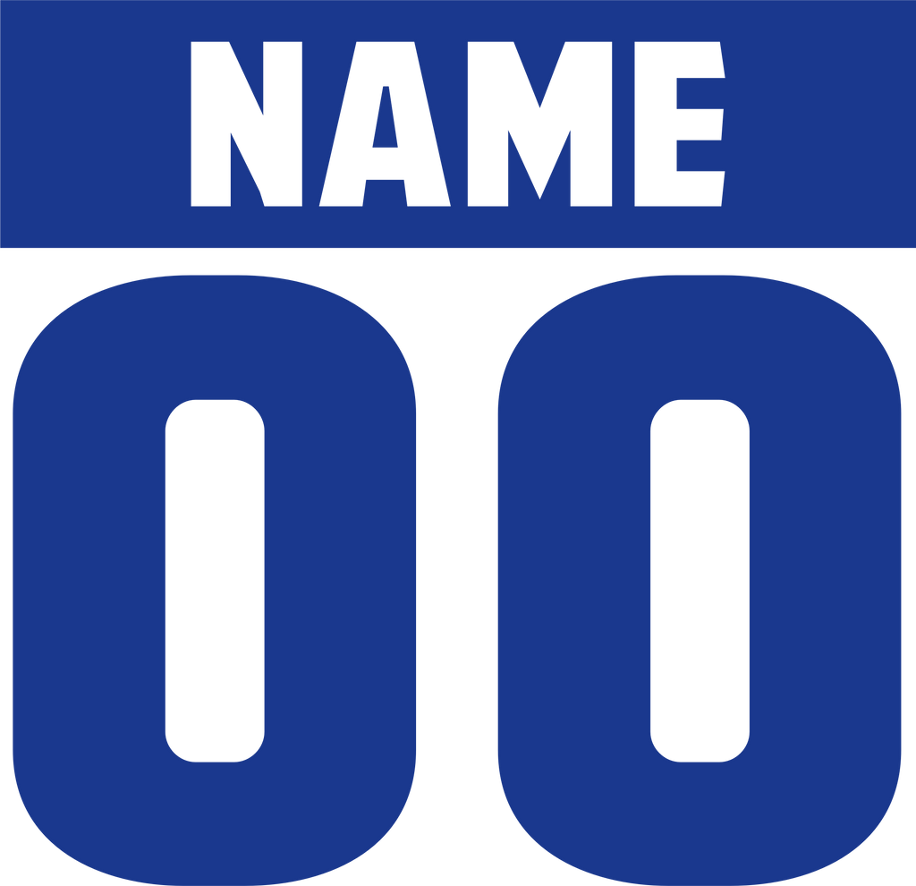 Add Name & Number #4 (Design ONLY)