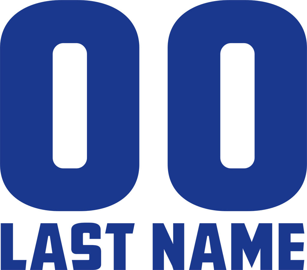 Add Name & Number #1 (Design ONLY)
