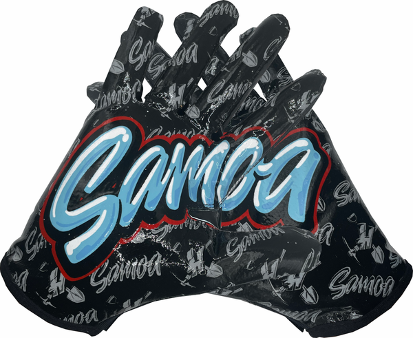 New Black Samoa Football Sticky Gloves