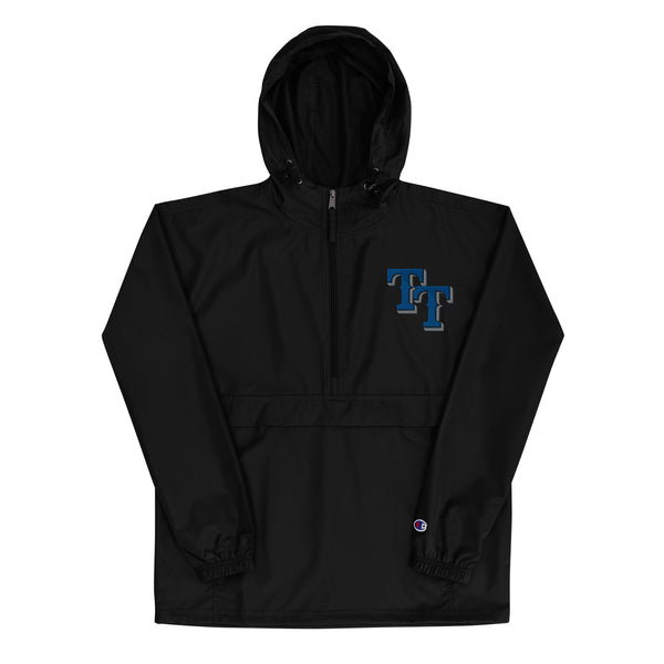 Too Proud Two T'z Blue Embroidered Champion Packable Jacket