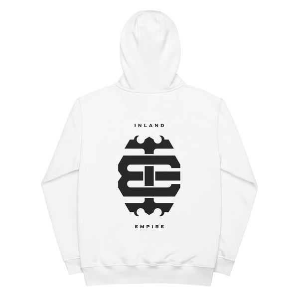 New Inland Empire IE Logo Premium Hoodie - Embroidered Logo on Chest, Full Bac Print